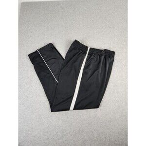 Men’s Nike Basketball Joggers Polyester Track‎ Pants Zip Leg Size Medium Black